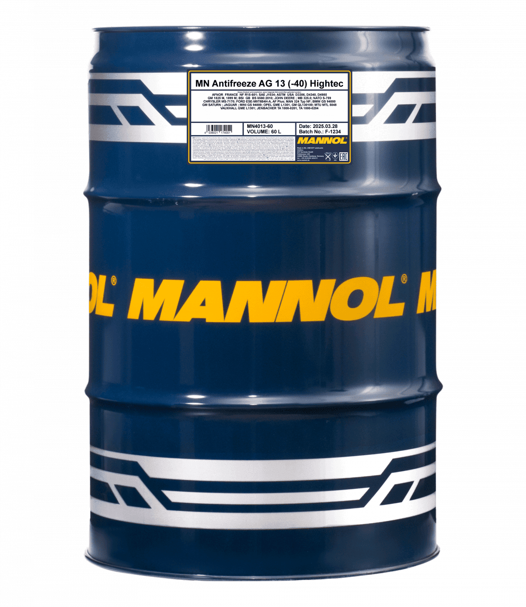 Антифриз MANNOL Antifreeze AG13 (-40 °C) Hightec, 60л (MN4013-60)